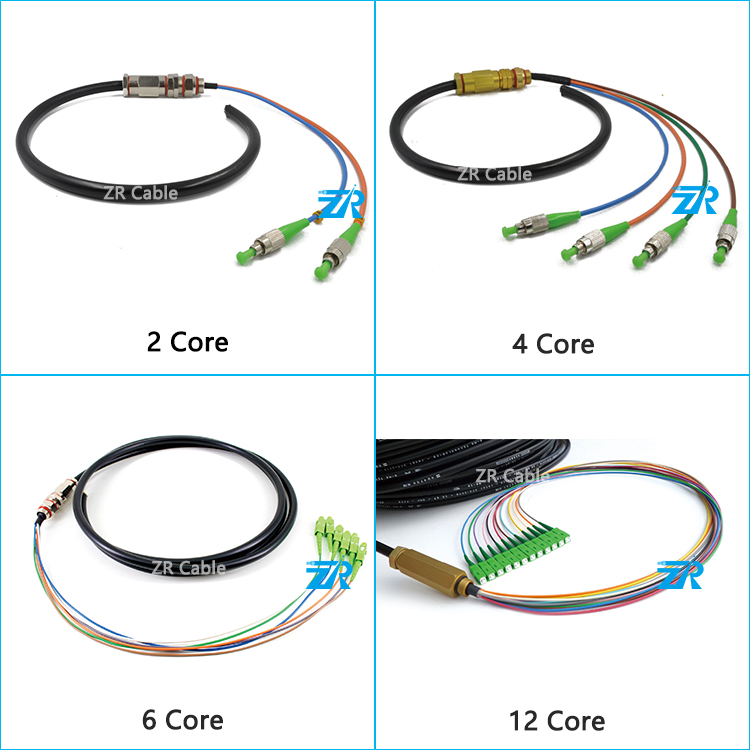 1 2 4 6 8 12 Core Outdoor SM MM OM3 FTTH Waterproof Pigtail Cable SCAPC SC/APC SC FC LC UPC APC Waterproof Pigtail Fiber Optic